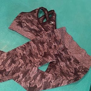 Gymshark camo set size medium